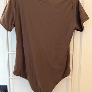 Auden Brown Short Sleeve Bodysuit